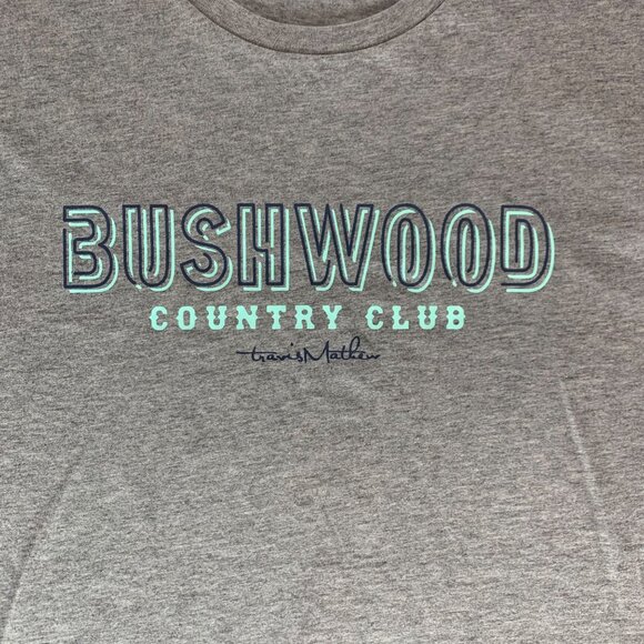 Travis Mathew Golf Gray Blue Bushwood Country Club Short Sleeve Shirt Mens XL - Picture 2 of 4